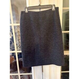 Brooks Brothers Charcoal Gray Wool Pencil Skirt- 8